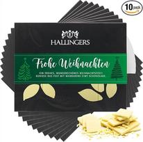 „Hallingers“ baltasis šokoladas su mandarinais ir cinamonu, rankų darbo (900 g) – 10 vnt. „Merry Christmas“ (kartoninė dėžutė su užrašu) – Kalėdoms, sveikinimams, padėkoms – padovanokite dabar Kalėdoms 2023 m.