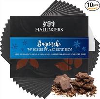 „Hallingers“ švelnusis šokoladas su lazdyno riešutų nuga, pagamintas iš nenugriebto pieno, rankų darbo (900 g) – 10 vnt. „Bavarijos Kalėdos“ (kartoninė dėžutė) – Kalėdoms, sveikinimams, padėkoms – padovanokite dabar Kalėdoms 2023 m.