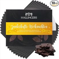 „Hallingers“ tamsusis šokoladas su apelsinu ir čili, rankų darbo (900 g) – 10 vnt. „Magical Christmas“ (kartoninė dėžutė su lentele) – Kalėdoms, sveikinimams, padėkoms – padovanokite dabar Kalėdoms 2023 m.