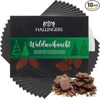 „Hallingers“ švelnusis šokoladas su lazdyno riešutų nuga, pagamintas iš nenugriebto pieno, rankų darbo (900 g) – 10 vnt. „Forest Christmas“ (kartoninė dėžutė) – Kalėdoms, sveikinimams, padėkoms – padovanokite dabar Kalėdoms 2023 m.