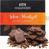 „Hallingers“ „Gražus Advento laikotarpis“ – rankų darbo švelnus šokoladas su kapučino skonio priedais, pagamintas iš nenugriebto pieno (dėžutė) – dovana Motinos dienai ir dovanų idėjos Tėvo dienai | Sveikinimai, padėkos, draugystė, susitaikymas