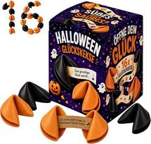 „Halloween“ laimės sausainiai, 16 vnt. pakuotė, vanilės skonio – „Trick or Treat“, komplimentas