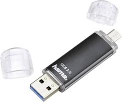 „Hama“ 64GB USB atmintinė su USB 3.2 ir microUSB jungtimis, skirta mobiliesiems telefonams, 40MB/s