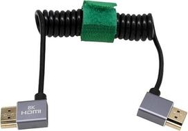 „HangTon“ HDMI 8K, 6K, 4K, 60p kabelis su apvyniojimu, kairiojo ir dešiniojo kampo jungtimis, skirtas „Sony A7S3“, „A7M4“, „A7R5“, „FX30“, „Canon“, „Nikon“ fotoaparatams, „Feelworld“, „Atomos Ninja V“, „Portkeys“, „BM5 Video Assist“, 12G monitoriui, A tip