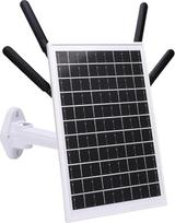„Haofy Solar“ „Wi-Fi“ maršrutizatorius lauko naudojimui su 12 W saulės baterija, 18 000 mAh baterija, 300Mbps 4G LTE modemu su SIM kortelės lizdu, IP66 atsparumu vandeniui, skirtas kempingui ir kemperiams (balta antena)