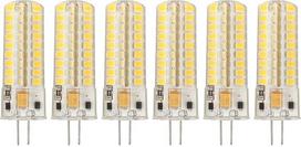 „Haofy“ 6 vnt. G4 LED lemputės, 700 lm, 7 W, 72 LED, 360 laipsnių apšvietimas, silikoninė G4 lemputė, skirta lubų šviestuvams ir sieniniams šviestuvams, AC/DC 12 V, G4 LED lemputė, G4 lemputė (#2)