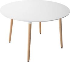 „Happy Garden Martha“ apvalus valgomojo stalas, 120 cm, baltas, skandinaviško stiliaus apvalus valgomojo stalas 4 asmenims