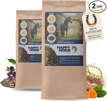 „HAPPY HORSE Superfood Senior & Baroque“ arklių pašaras | 2 x 14 kg | Skirtas vyresnio amžiaus ir baroko veislės arkliams | Su natūraliomis žolėmis, linų sėklomis ir bioaktyviomis mikroelementais | Labai lengvai virškinamas ir nekenkia žarnynui
