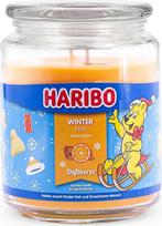 „HARIBO“ kvapioji žvakė stikliniame inde | „Winter Fun“ 510 g | Saldžiai-aštrus žiemos aromatas | Dvigubas dagtis | Degimo trukmė – 100 val. | Žvakė stikliniame inde | Kalėdinės dovanos idėja