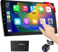 „Haudio“ 2 DIN automobilių radijas su 9 colių ekranu, palaikantis „CarPlay“ ir „Android Auto“ belaidžio ryšio funkcijas, HD jutikliniu ekranu, galinio vaizdo kamera, „Bluetooth“, AUX, AM/FM, „MirrorLink“, GPS navigacija (2 + 64GB)