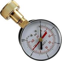 „Haus“ vandens slėgio matuoklis, lengvai nuskaitomas, su 60–140 PSI ir aukštu | Oro bei vandens slėgio matuoklis, skirtas siurblinėms, kompresorių stotims, kemperiams, žarnoms, namams ir viešbučiams