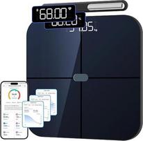 „Healthkeep“ asmeninės svarstyklės su varžos matuokliu, prijungiamos prie tinklo per „Wi-Fi“ ir „Bluetooth“, 8 elektrodai, didelis tikslumas, 46 kūno duomenų rodikliai programėlėje (tinka „Android“ ir „iOS“), maksimali apkrova 180 kg/400 lb, matmenys 30 x