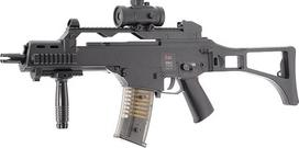 „Heckler & Koch“ airsofto elektrinis šautuvas, 6 mm | 40 šūvių, sulankstoma rankena ir 6 mm kalibras