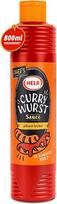 „Hela“ „Currywurst“ padažas, 800 ml – vaisinis ir aštrus kario padažas, skirtas „Bratwurst“ dešrelėms ir bulvytėms, su pomidorų pasta, obuolių tyrė ir kario prieskoniais, be dirbtinių dažiklių ir skonio stipriklių – klasikinis užkandžių skonis