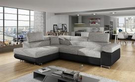 „Herby Antos“ kampinė sofa su miego funkcija ir daiktų laikymo dėže, sofa-lova, kairėje arba dešinėje pusėje (kairėje)