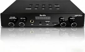 „Herdio“ „Bluetooth 5.4“ stereo garso stiprintuvas-imtuvas – 60 W didžiausia galia x 8 kanalai su USB/TF/AUX/MIC įvestimis, žemų ir aukštų dažnių reguliavimu, 4 zonų nepriklausomu galios valdymu, skirtas daugiazonėms namų garso sistemoms