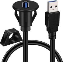„Herfair“ prailginimo įkroviklis, USB plokštės, kabelis, skirtas automobiliams, sunkvežimiams, laivams, motociklams, prietaisų skydeliui (mažas jungties lizdas, 1 m)