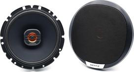 „Hertz X 165 Fan Edition“ dviejų krypčių koaksialinių garsiakalbių pora, 300 W | Vandeniui atsparus presuotas popierius, 24 mm PEI aukšto dažnio garsiakalbis, 50 W RMS, 4 omai, 92 dB, 55–20 000 Hz, ferito magnetas, su grotelėmis