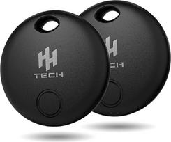„HH-Tech Smart Tag Pack-2“ (juodas) „Apple“ įrenginiams (tik „iOS“), išmanusis sekiklis, raktų ieškiklis, keičiama baterija – lengvai suraskite savo raktus, piniginę, krepšį, lagaminą ir kitus daiktus visame pasaulyje naudodamiesi „Apple Find“