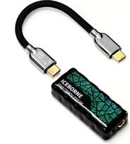 „HiFiGo AFUL ICEBORNE“ nešiojamasis USB-DAC ausinių stiprintuvas, 3,5/4,4 mm | Du CS43198 lustai, PCM 32 bitai/768 kHz, DSD256, iki 300 mW, 25,7 g svorio korpusas iš dervos ir 3,5 mm bei 4,4 mm išėjimai