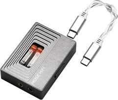„HiFiGo MUSEHiFi M3“ itin kompaktiškas lempinis DAC ausinių stiprintuvas JAN6418 | ES9028Q2M, 32 bitai/384 kHz ir DSD256, iki 480 mW, 55 g, 3,5 mm ir 4,4 mm ausinių išėjimai