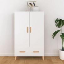 „Highboard White“ 70 x 31 x 115 cm, medinė spintelė, skirta svetainei ir valgomajam, „vintage“ stiliaus bufetinė spintelė