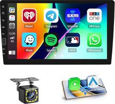 „Hikity“ 1 DIN automobilių radijas, 9 colių IPS ekranas, belaidis „CarPlay“, „Android Auto“, „Bluetooth“ | Vaizdo transliacija internetu, vaizdo išvestis, FM radijas, SWC, galinio vaizdo kamera, mikrofonas