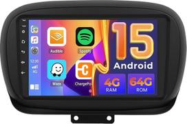 „Hikity“ 2+64GB „Android 15“ automobilių radijas, skirtas „Fiat 500X“ (2014–2020 m.) su 9 colių „CarPlay“ ekranu