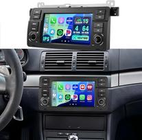 „Hikity“ 4+64G „Android 15“ automobilių radijas, skirtas „BMW E46“ (1998–2006 m.) su belaidžiu „CarPlay“ | Belaidis „CarPlay“ ir „Android Auto“ 7 colių IPS jutiklinis ekranas, „Bluetooth 5.0“, GPS, FM, RDS, ekvalaizeris, CAN-bus, atbulinės eigos kamera