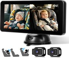 „Hikity“ 720P vaikiškos automobilinės kameros dviems vaikams su 6,86 colio ultraplačiu IPS ekranu