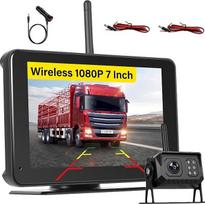 „Hikity“ skaitmeninis atbulinės vaizdo kameros monitorių rinkinys, belaidis, 7 colių 1080P IPS monitorius, IP68 atsparus vandeniui, naktinio matymo atbulinė kamera, „pasidaryk pats“ (DIY) parkavimo gairių kamera, skirta kemperiams, priekaboms ir sunkvežim