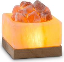 „Himalayan SALT DREAMS“ 4041678006532 Apšviesta druskos kristalų dubenėlė „Petite Cube“, plotis 8 cm, aukštis apytikriai 4 cm / su LED apšvietimu