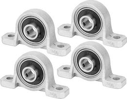 „HiPicco KP08“ flanšinis rutulinis guolis – vidinis skersmuo 8 mm, savaime išsilyginantis, pagamintas iš cinko lydinio, skirtas 8 mm skersmens linijinei veleninei strypui, 4 vnt.