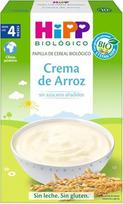 „HiPP Biologisch“, ekologiškas ryžių kremas be glitimo, lengvai virškinamas, be pridėto cukraus, be pieno, praturtintas būtinais vitaminais ir mineralais, tinka kūdikiams nuo 4 mėnesių, 200 g