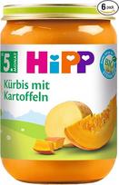 „HiPP“ ekologiškos moliūgų ir bulvių tyrės (6 x 190 g), skirtos kūdikiams nuo 5 mėnesių, be pridėtos druskos, su omega-3, daržovių tyrės, idealiai tinkamos pradedant maitinti, aukščiausios ekologiškos kokybės