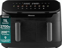 „Hisense“ 11 litrų dviejų zonų karšto oro keptuvė, 2700 W
