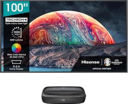 „Hisense“ 100L9G-B12 (100 colių) RGB „Trichroma“ lazerinis projektorius (100 colių DLP ekranas, 4K lazerinis televizorius, UHD, HDR, lazerinė technologija, „VIDAA U4“ išmanusis televizorius, trigubas imtuvas, keturių branduolių procesorius)