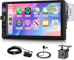 „Hodozzy DAB 1 Din“ automobilių radijas su FM/AM/RDS ir belaidžio „CarPlay“ bei „Android Auto“ palaikymu