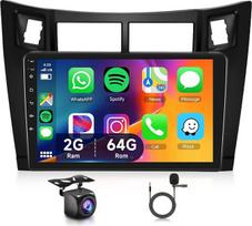 „Hodozzy“ 2GB 64GB „Android“ automobilių radijas, skirtas „Toyota Yaris“ (2005–2011 m.) modeliams, su belaidžiu „CarPlay“, „Android Auto“ ir „MirrorLink“, 2 DIN, 9 colių jutikliniu ekranu, navigacija, EQ/DSP, „Bluetooth“, „Wi-Fi“, FM/RDS radiju, valdymu