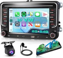 „Hodozzy“ 2G + 64GB „Android“ automobilių radijas, skirtas „VW Golf 5“, „6“, „T5“, „Polo 6R“, „Passat“ ir „Caddy“ modeliams | 7 colių jutiklinis automobilių radijo ekranas, skirtas „Seat“ ir „Skoda“ automobiliams, su belaidžiu „CarPlay“, „Android“ automo