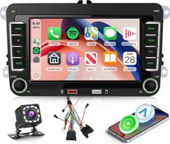 „Hodozzy“ automobilių radijas, skirtas „VW Passat“, „Golf“, „Seat“, „Altea“ ir „Skoda Octavia“ modeliams, su belaidžiu „CarPlay“ ir „Android Auto“, 7 colių ekranu, „Bluetooth“ / RDS radiju / SWC / dviem USB jungtimis / GPS / ekvalaizeriu / „MirrorLink“ +