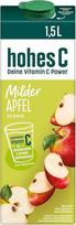 „hohes C Mild Apple“ (1 x 1,5 l), 100 % sultys, obuolių sultys, vitaminas C, be pridėto cukraus pagal teisės aktus, mažiau rūgšties, tinka veganams