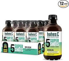 „Hohes C Super Shots Immune“ (12 x 330 ml) – stipri imuninė sistema su apelsinų, mangų, imbiero ir ciberžolės ekstraktais – tinka veganams, be pridėto cukraus ir konservantų