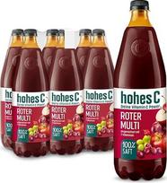 „hohes C Red“ multivitaminai (6 x 1 l), 100 % sultys, obuolių, vynuogių, citrinų, 7 vitaminai, be pridėto cukraus