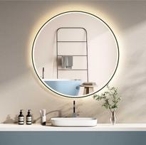 „Hoko® München“ LED vonios veidrodis, 50 x 70 cm, dizainerio sukurtas LED apšviestas vonios veidrodis, montuojamas vertikaliai ir horizontaliai, valdomas jutikliniu jungikliu ir sieniniu jungikliu