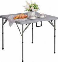 „HollyHOME“ sulankstomas stalas, kvadratinis, skirtas naudoti lauke, 87 cm, sulankstomas sodo stalas, atsparus oro sąlygoms, balkono stalas, kempingo stalas, nešiojamas sulankstomas stalas, valgomojo stalas virtuvėje, kepimui ant grotelių, maitinimo pasla