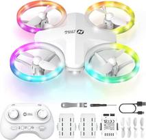 „Holy Stone“ HS180 mini dronas vaikams su LED lemputėmis, mažas nuotoliniu būdu valdomas kvadkopteris su 3 baterijomis, 21 minutės skrydžio trukmė, 360° apsiverstimai, lengvai valdomas, gimtadienio dovana berniukams ir mergaitėms, 6–12 metų