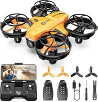 „Holy Stone“ HS420 mini dronas su reguliuojama HD 1080P kamera, 2 valdymo režimais, avarinio išjungimo funkcija, skrydžiu ratu, 360° apsiverstimu, „Headless“ režimu, 2 greičiais – dovana pradedantiesiems ir vaikams, oranžinis