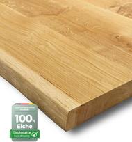 „holz4home“ stalviršis su natūraliais kraštais iš masyvios ąžuolo medienos I 100 x 70 x 4 cm (ilgis x plotis x aukštis) I Valgomojo stalo ar darbo stalo stalviršis I Natūrali mediena
