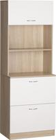 „HOMCOM“ balta MDF virtuvės spintelė su 2 stalčiais, 1 spintele ir dideliu stalviršiu, 60 x 38 x 168 cm